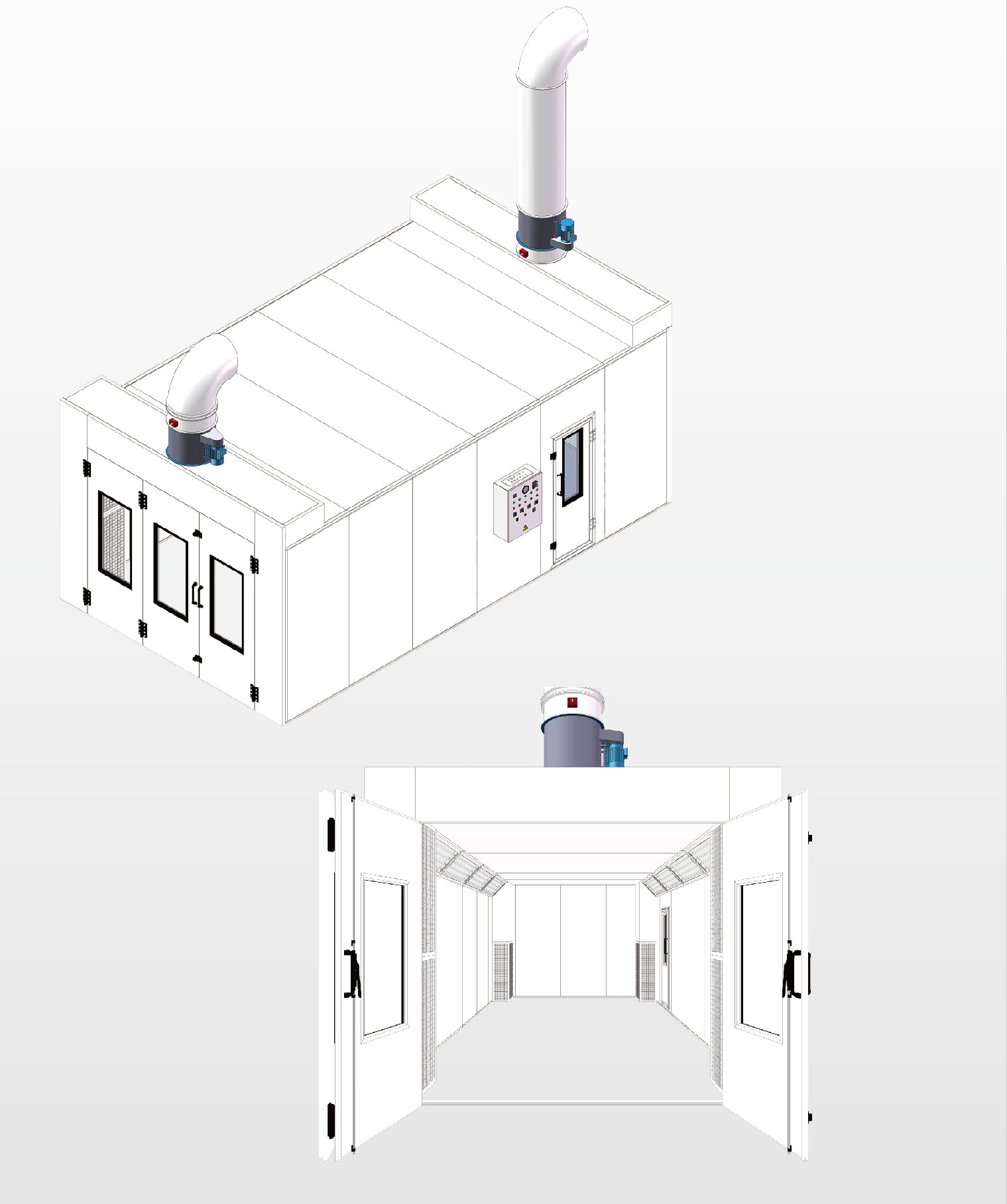 Cabine de peinture sur mesure seconde option Cabine de peinture sur mesure seconde option