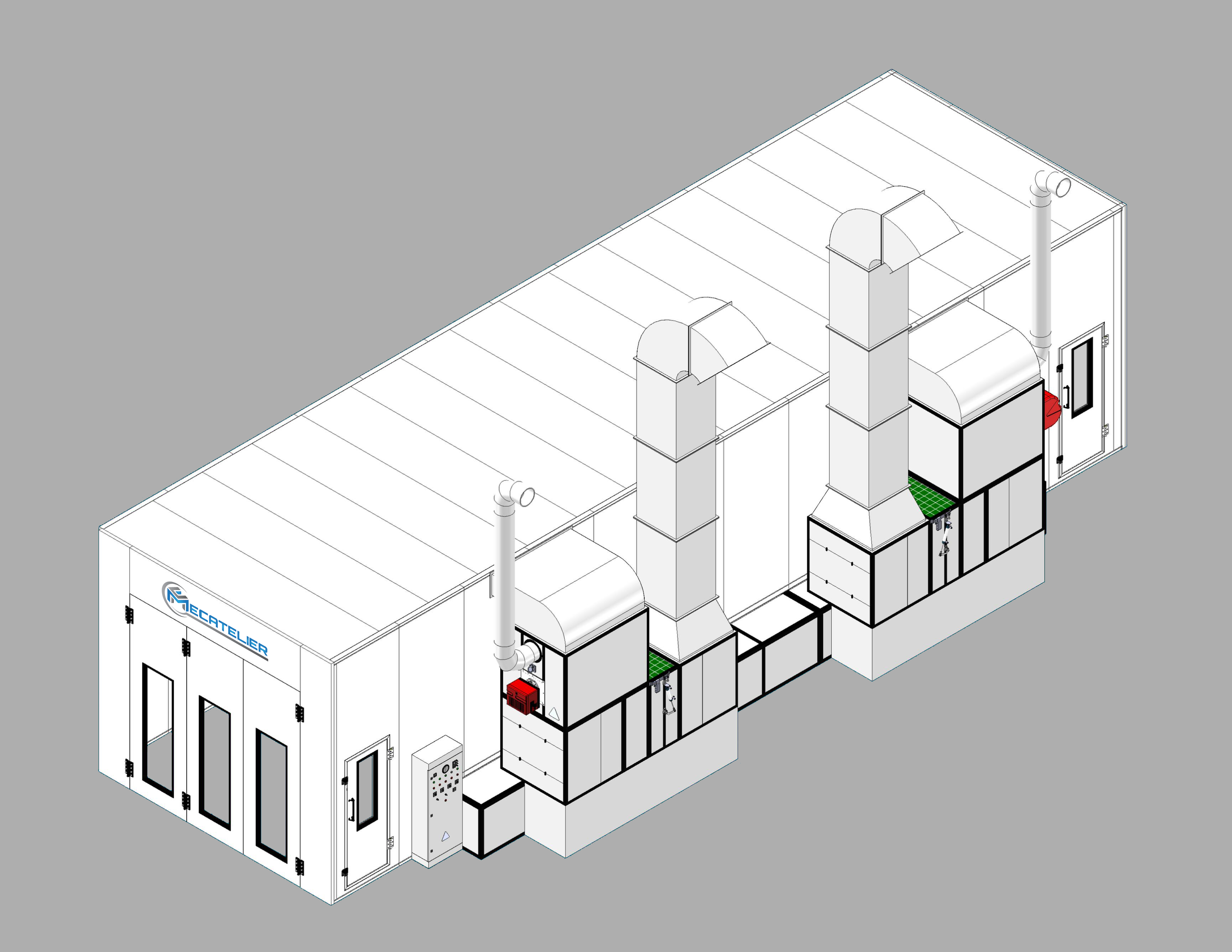 Cabine de peinture industrielle : Devis sur Techni-Contact - Cabines de  peinture industrielles mixtes